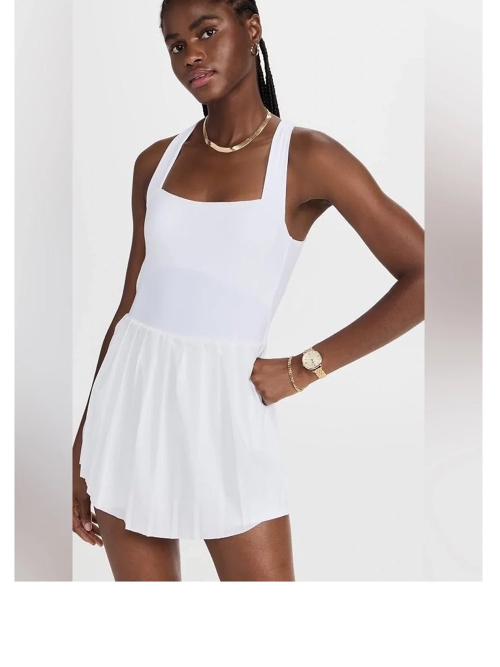 Varley Carina Tennis Dress -White